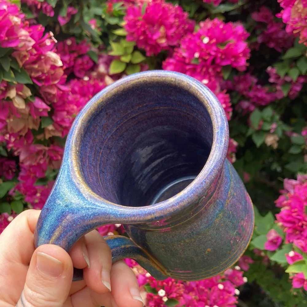Mug studio pottery coffee tea handmade ceramic stoneware 13oz - Picture 6 of 15